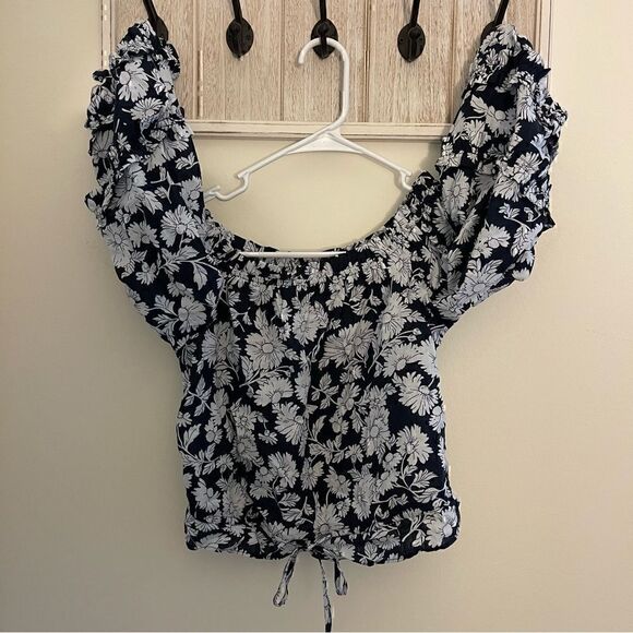 Lauren Conrad Off the Shoulder Floral Top - Picture 3 of 4